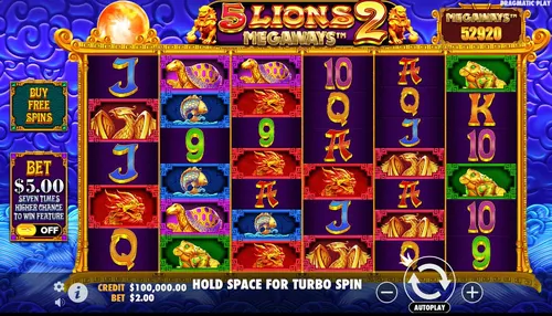 5 Lions Megaways 2 mobile image